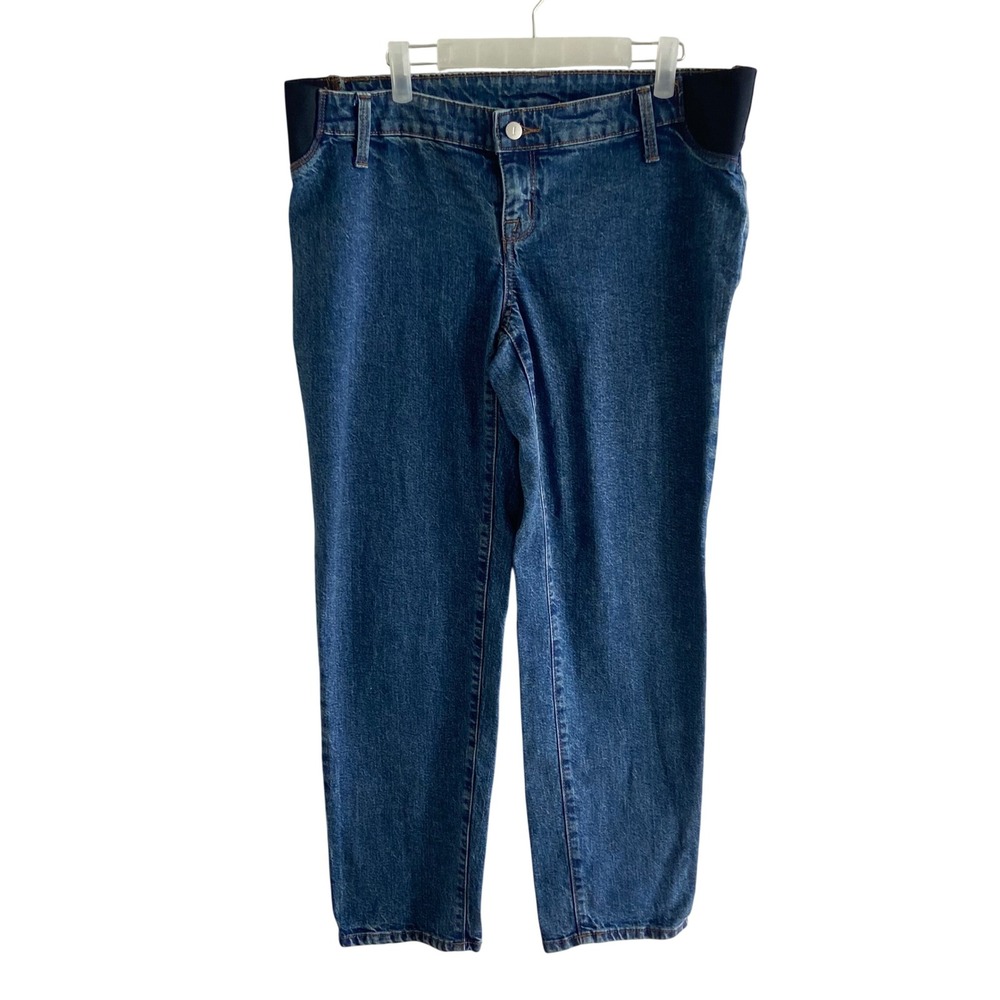 Isabel Maternity by Ingrid & Isabel 90s Straight Leg Jeans Blue Size 8 NWT